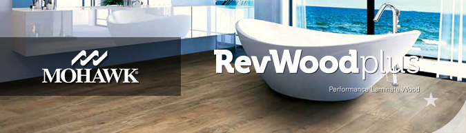 mohawk revwood plus waterproof performance laminate wood flooring collection on sale