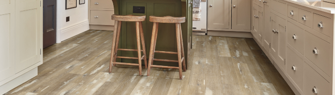 Karndean vinyl plank can handle the moisture and high traffic areas of kitchens